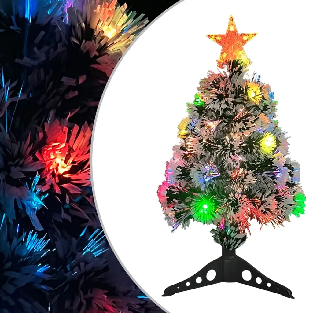 vidaXL Albero Natale Preilluminato Bianco e Blu 64 cm in Fibra Ottica