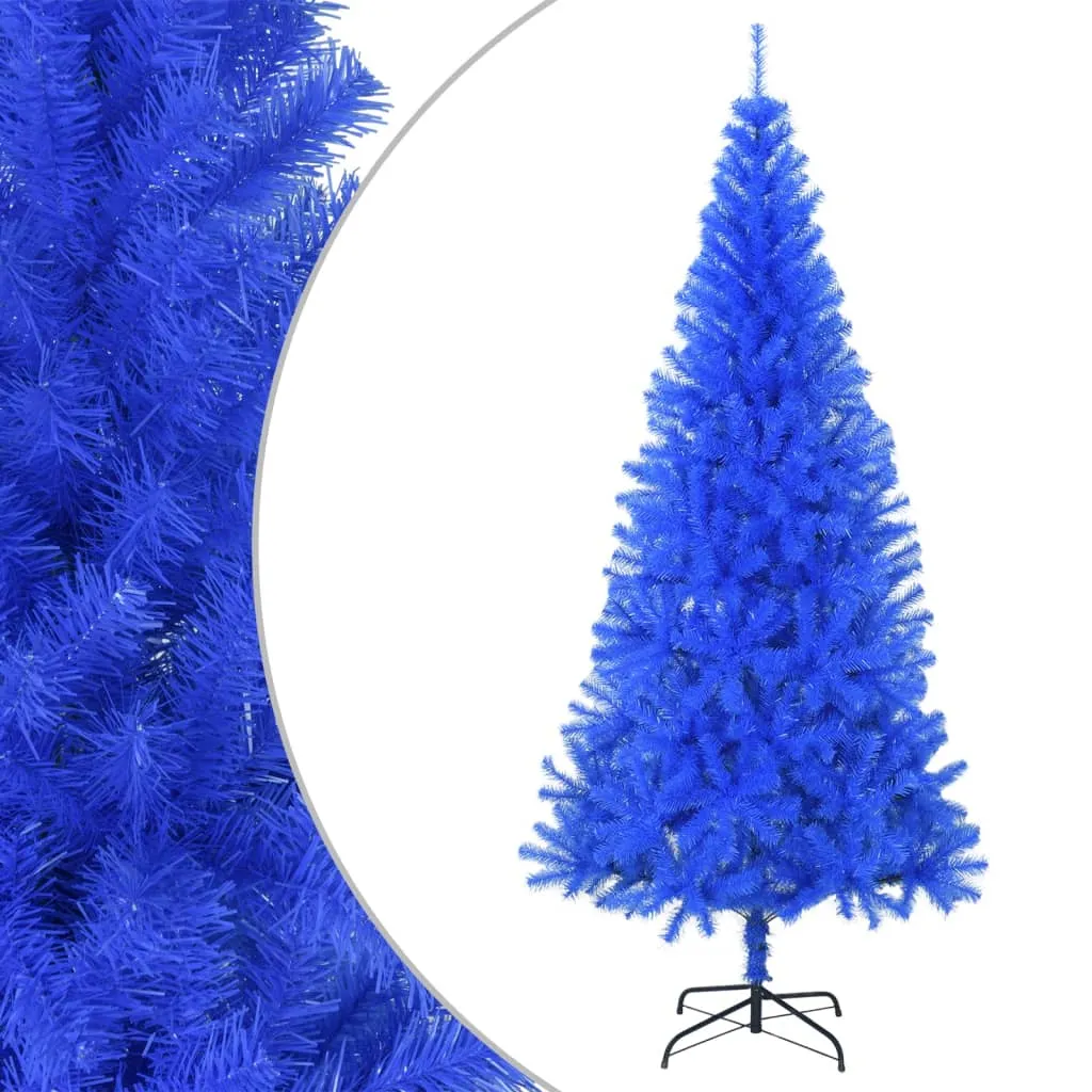 vidaXL Albero di Natale Artificiale con Base Blu 240 cm PVC