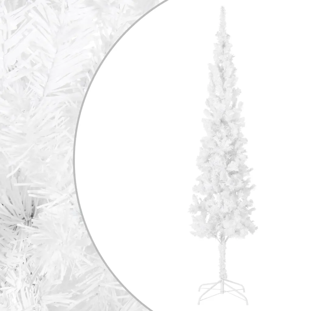 vidaXL Albero di Natale Sottile Bianco 210 cm