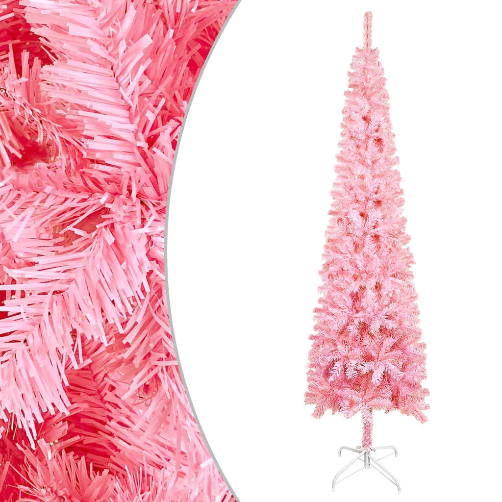 vidaXL Albero di Natale Sottile Rosa 180 cm