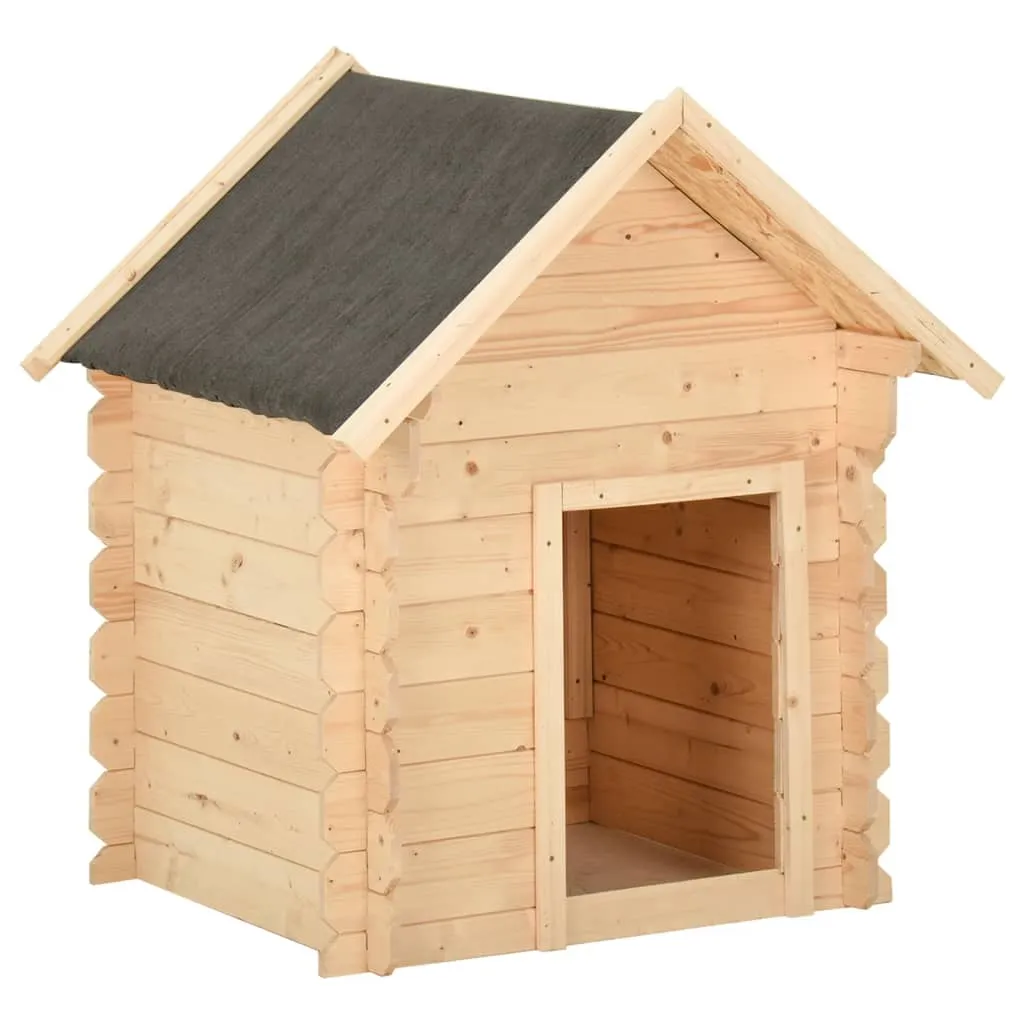 vidaXL Cuccia per Cani 80x80x100,6 cm in Legno Massello di Pino