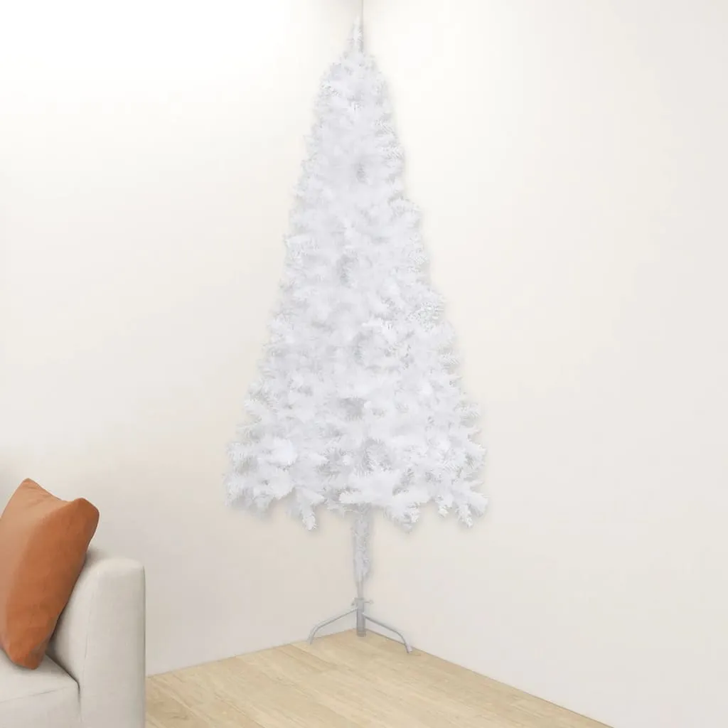 vidaXL Albero di Natale Artificiale ad Angolo Bianco 120 cm PVC