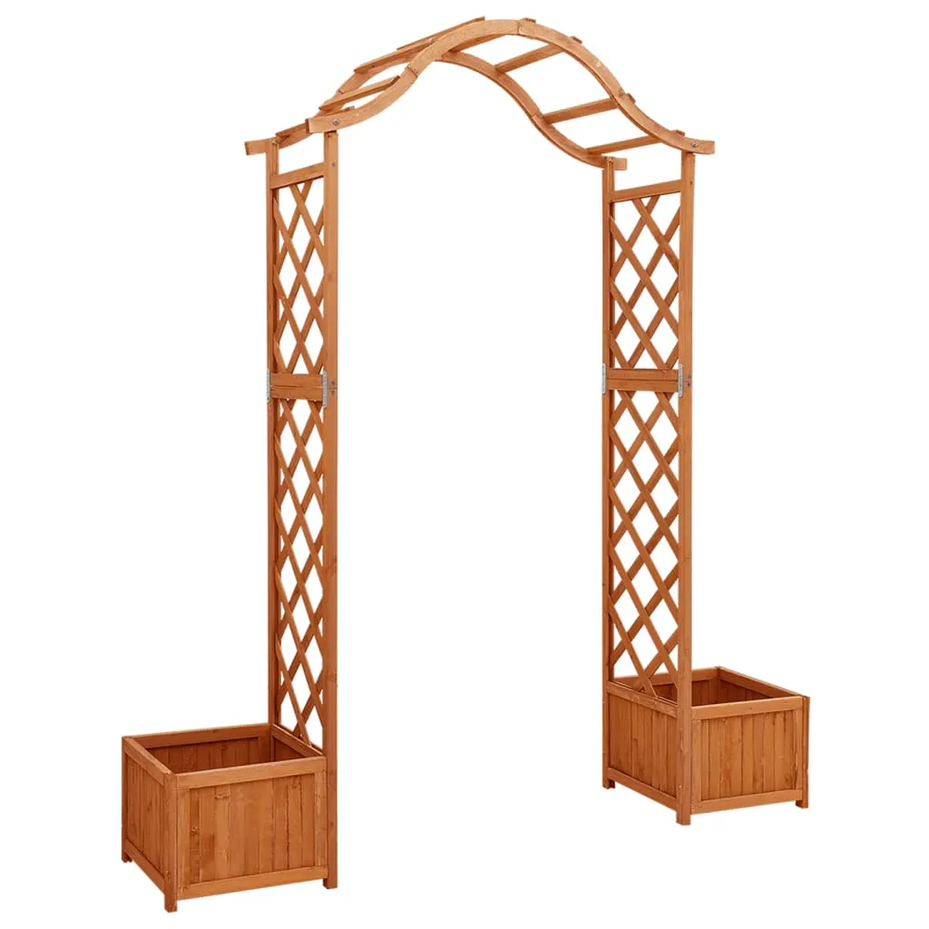 vidaXL Pergola da Giardino con Fioriera in Legno Massello di Abete