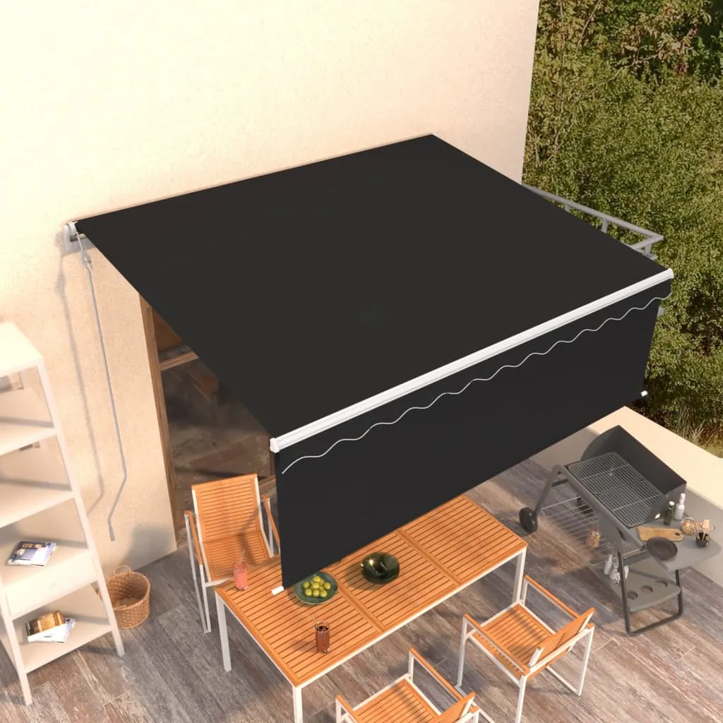 vidaXL Tenda da Sole Retrattile Automatica con Parasole 4x3m Antracite