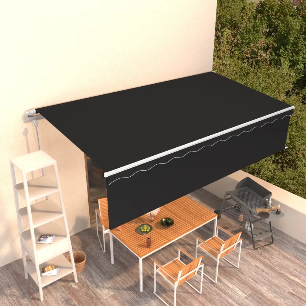 vidaXL Tenda da Sole Retrattile Automatica con Parasole 6x3m Antracite