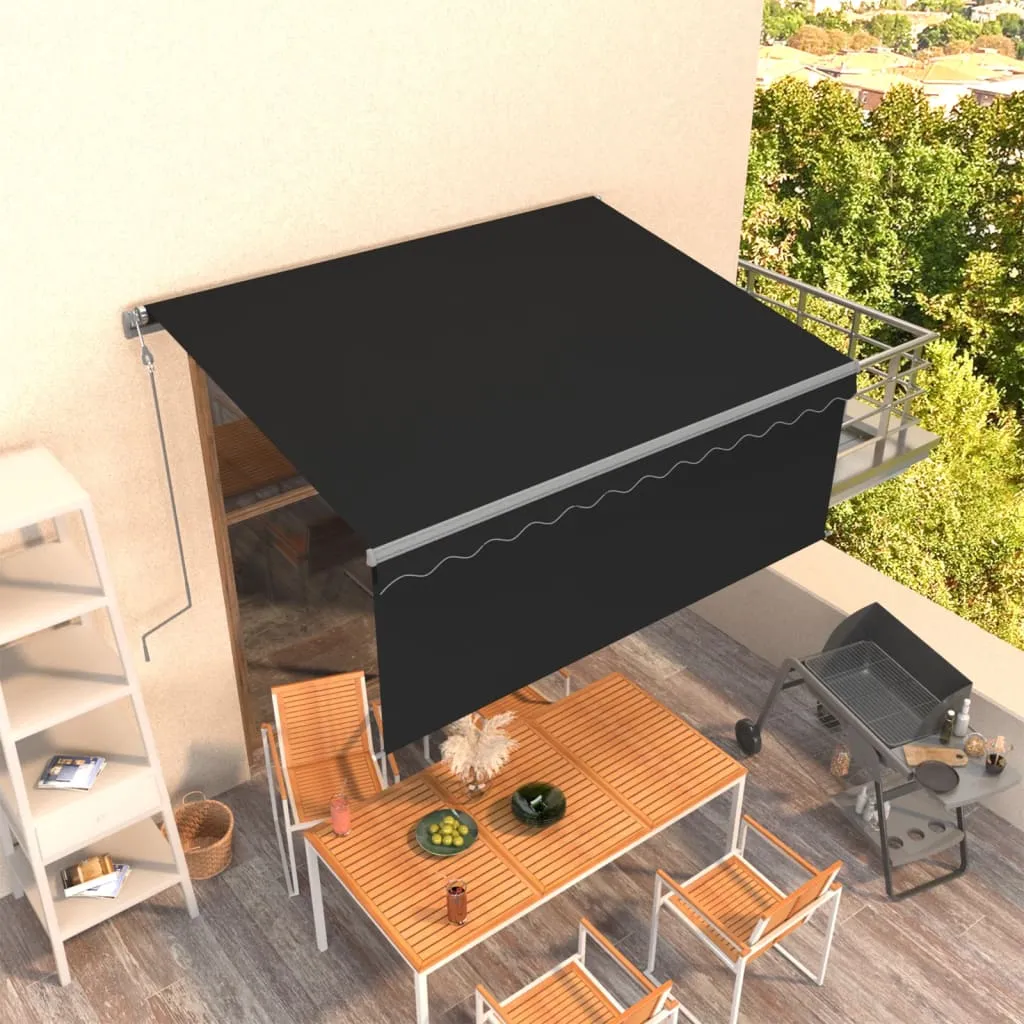 vidaXL Tenda Sole Retrattile Automatica con Parasole 3x2,5m Antracite