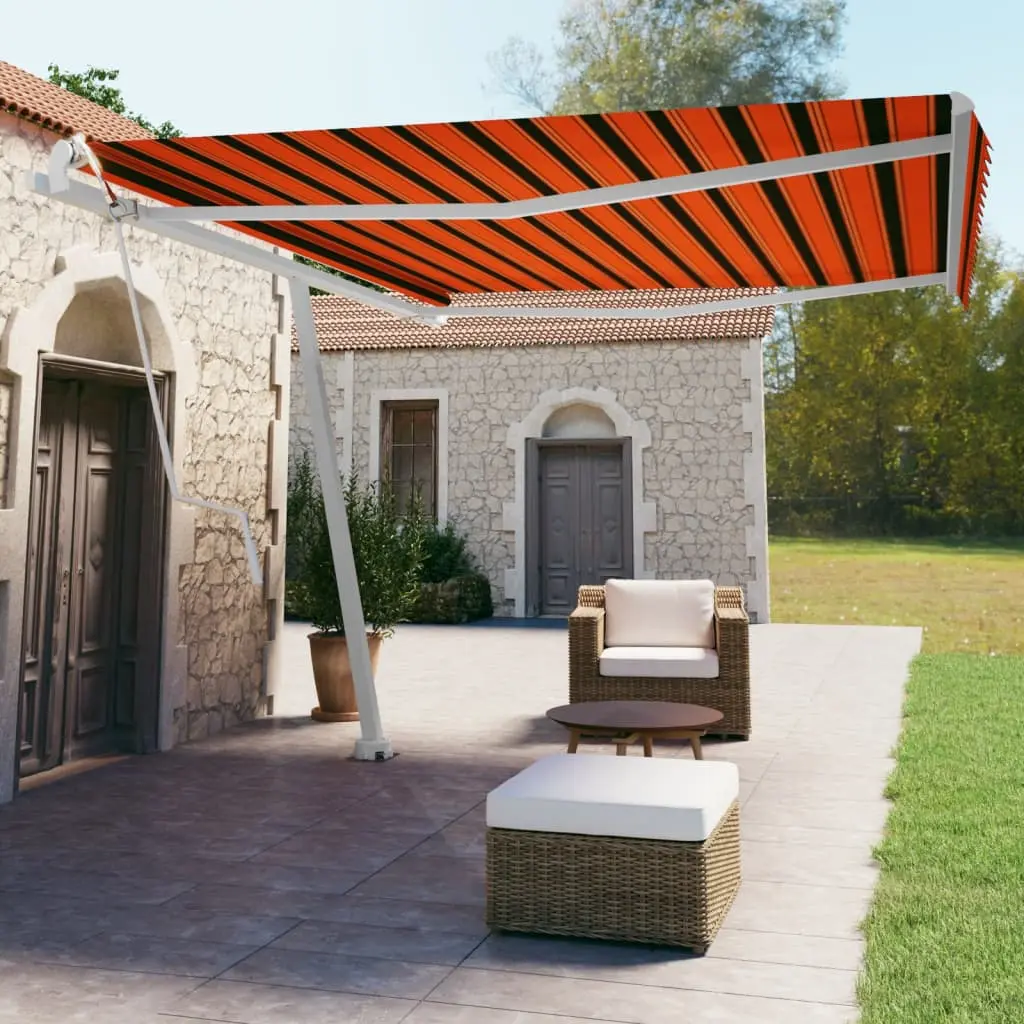 Tenda da Sole Autoportante Automatica 450x350cm Arancio Marrone