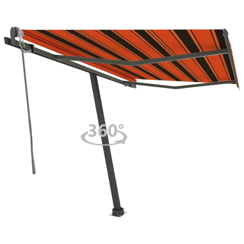 vidaXL Tenda da Sole Automatica Autoportante 300x250cm Arancio Marrone