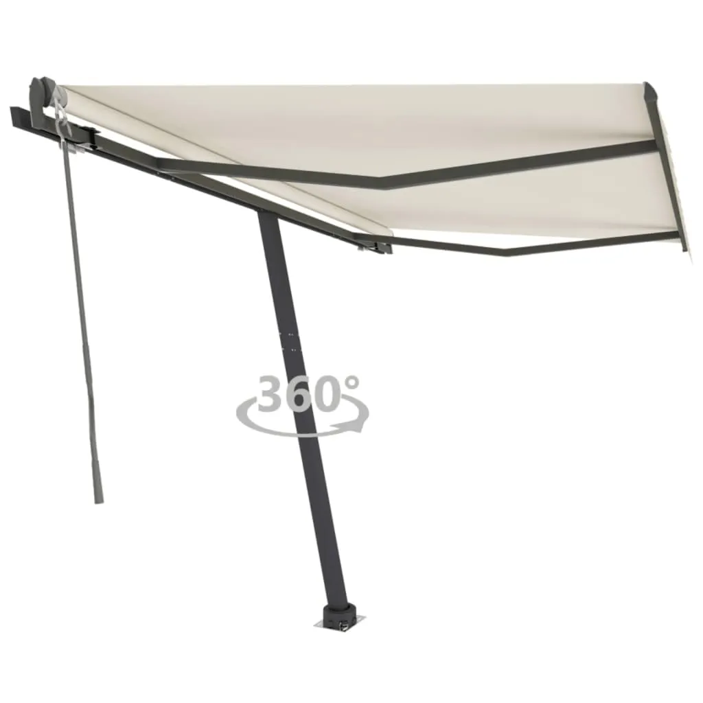 vidaXL Tenda da Sole Automatica Autoportante 350x250 cm Crema