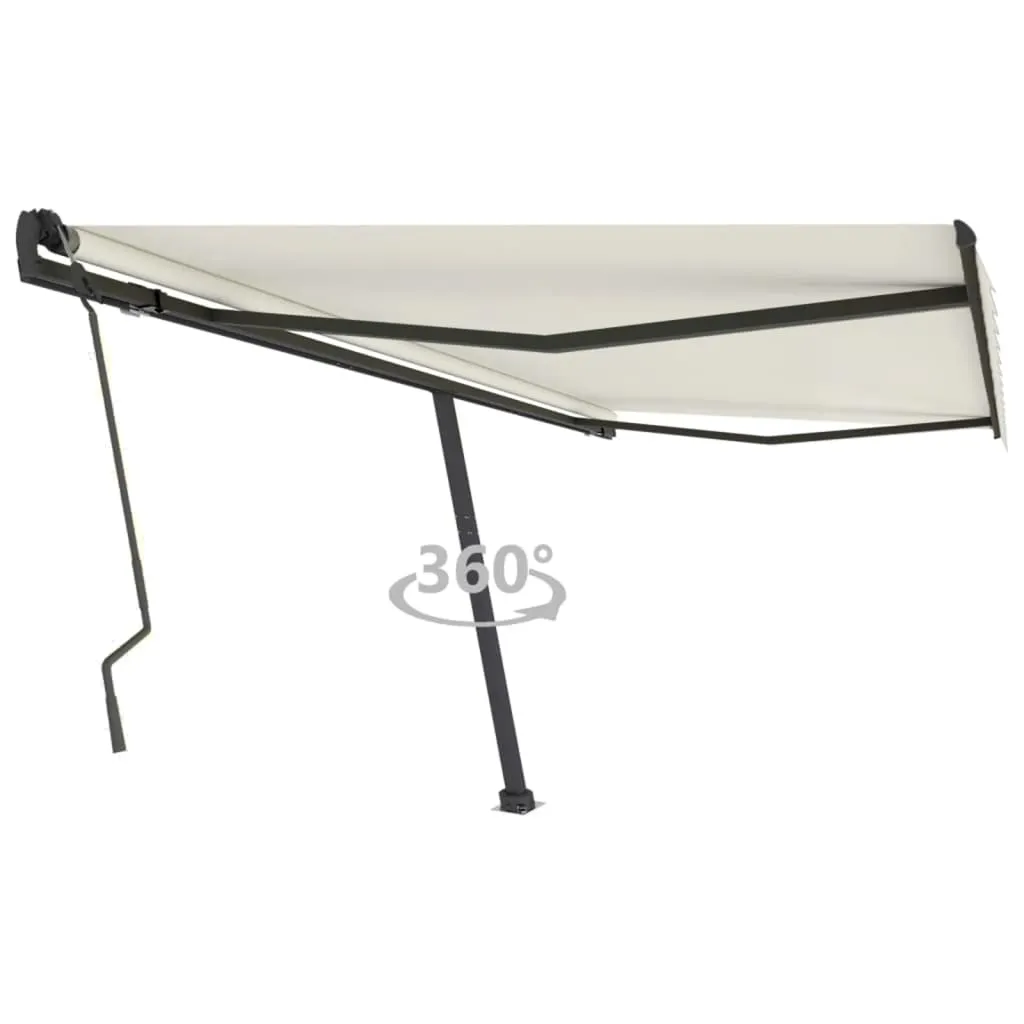 vidaXL Tenda Sole Retrattile Manuale Autoportante 400x300 cm Crema