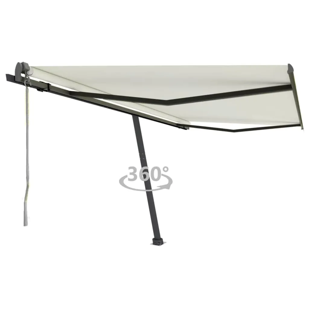 vidaXL Tenda da Sole Automatica Autoportante 450x300 cm Crema