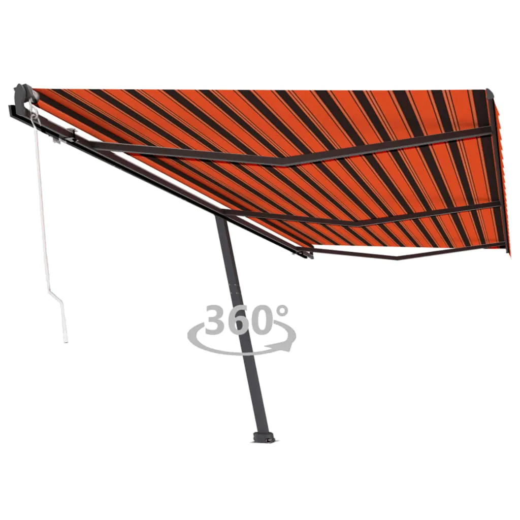 vidaXL Tenda da Sole Autoportante Automatica 600x300cm Arancio Marrone