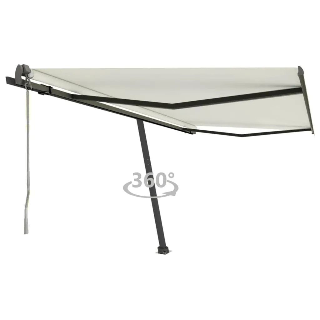 vidaXL Tenda da Sole Automatica Autoportante 400x350 cm Crema