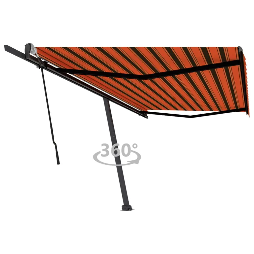 Tenda da Sole Manuale Retrattile 500x350 cm Arancione/Marrone