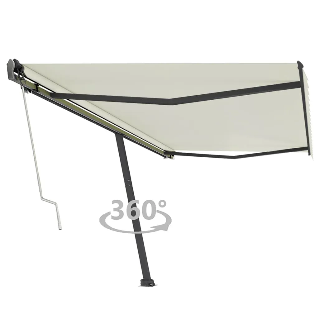 vidaXL Tenda da Sole Automatica Autoportante 500x350 cm Crema