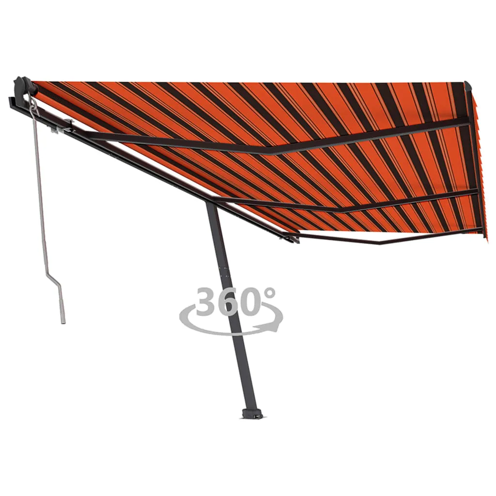 vidaXL Tenda da Sole Autoportante Automatica 600x350cm Arancio Marrone