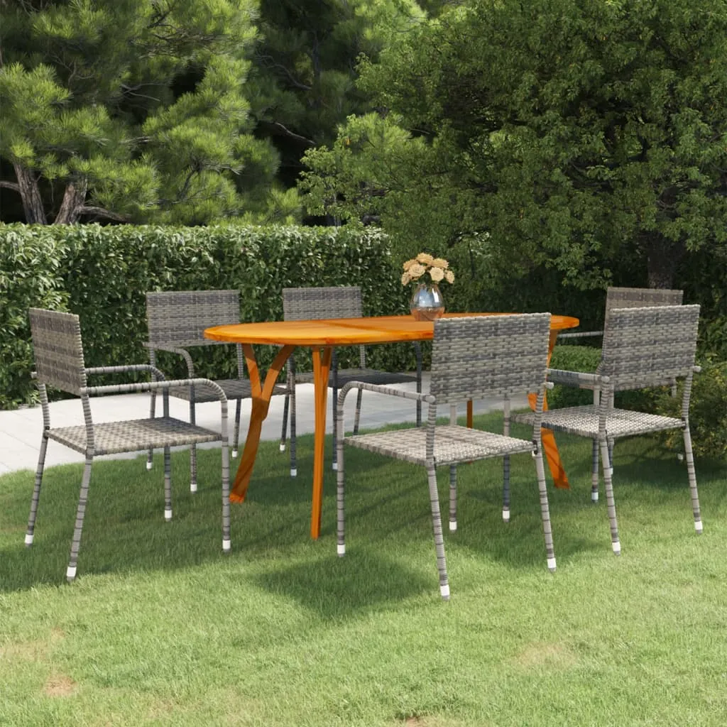 vidaXL Set da Pranzo da Giardino 7 pz Antracite