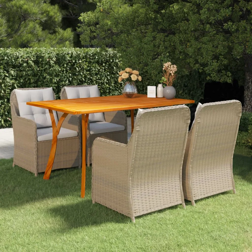 vidaXL Set Mobili da Pranzo per Giardino 5 pz Marrone