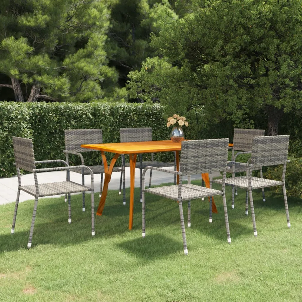 vidaXL Set da Pranzo da Giardino 7 pz Antracite