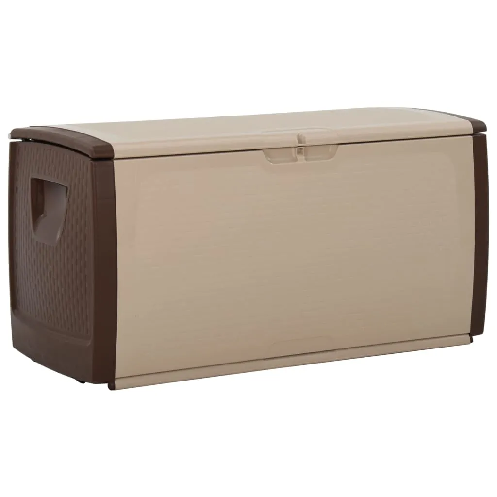 vidaXL Baule Beige e Marrone 122x56x63 cm