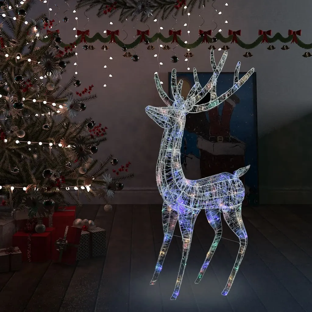 vidaXL Renne di Natale XXL in Acrilico 250 LED 2 pz 180 cm Colorata