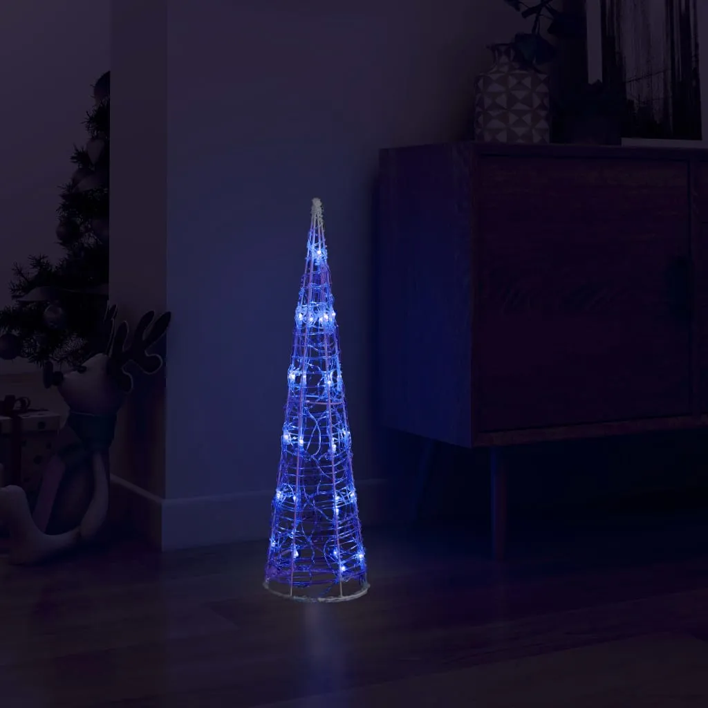 vidaXL Piramide Decorativa Cono di Luce LED Acrilico Blu 60 cm