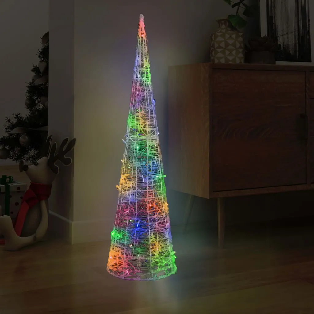 vidaXL Piramide Decorativa Cono di Luce LED Acrilico Colorato 120 cm