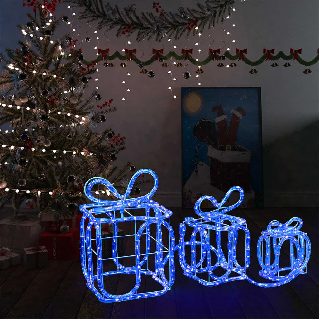 vidaXL Decorazione Natale Scatole Regalo con 180 LED Interni Esterni