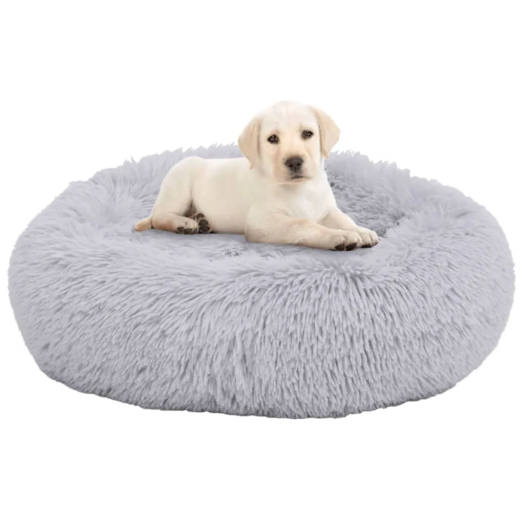 vidaXL Cuscino Lavabile Cani e Gatti Grigio Chiaro 90x90x16 cm Peluche