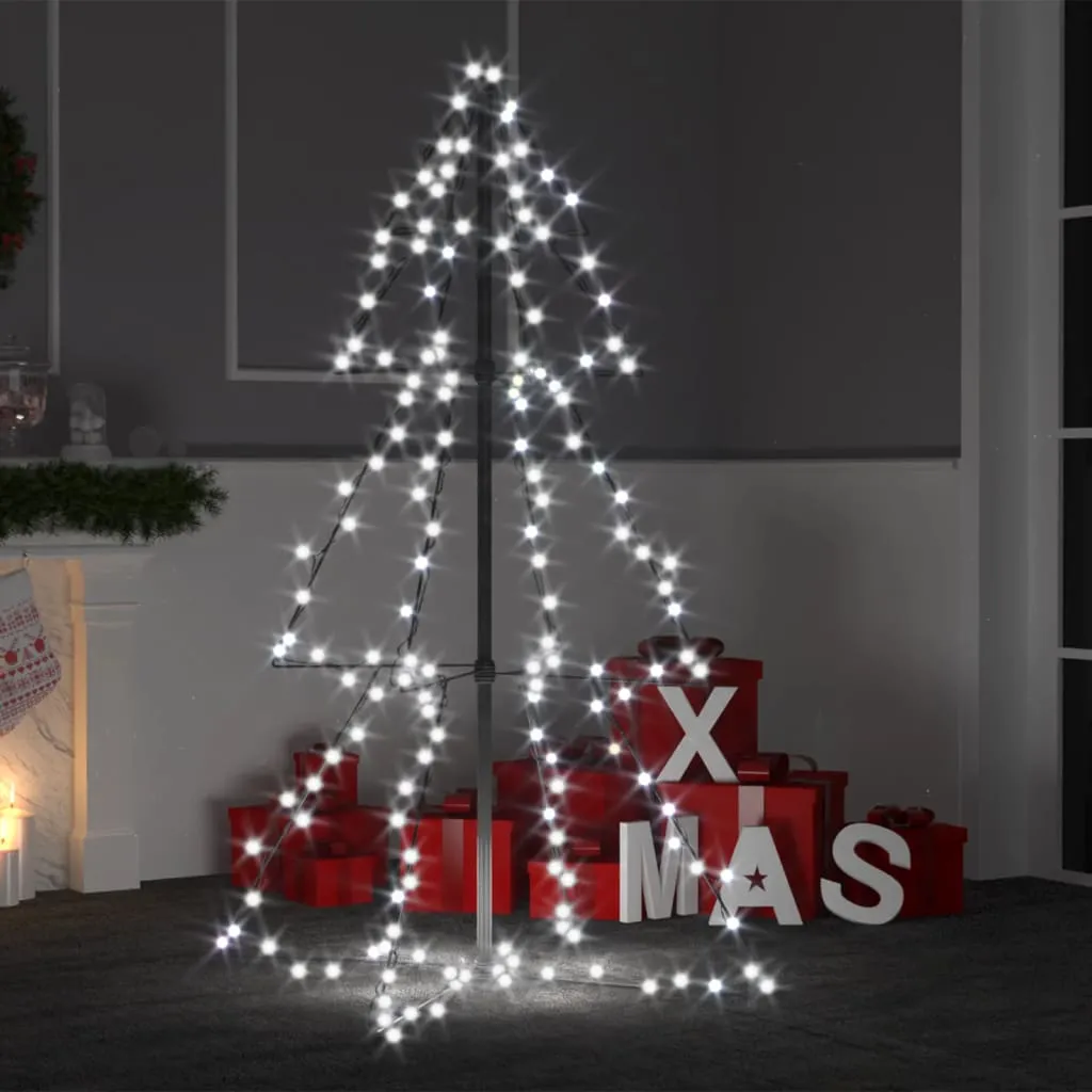 vidaXL Albero di Natale a Cono 160 LED per Interni Esterni 78x120 cm