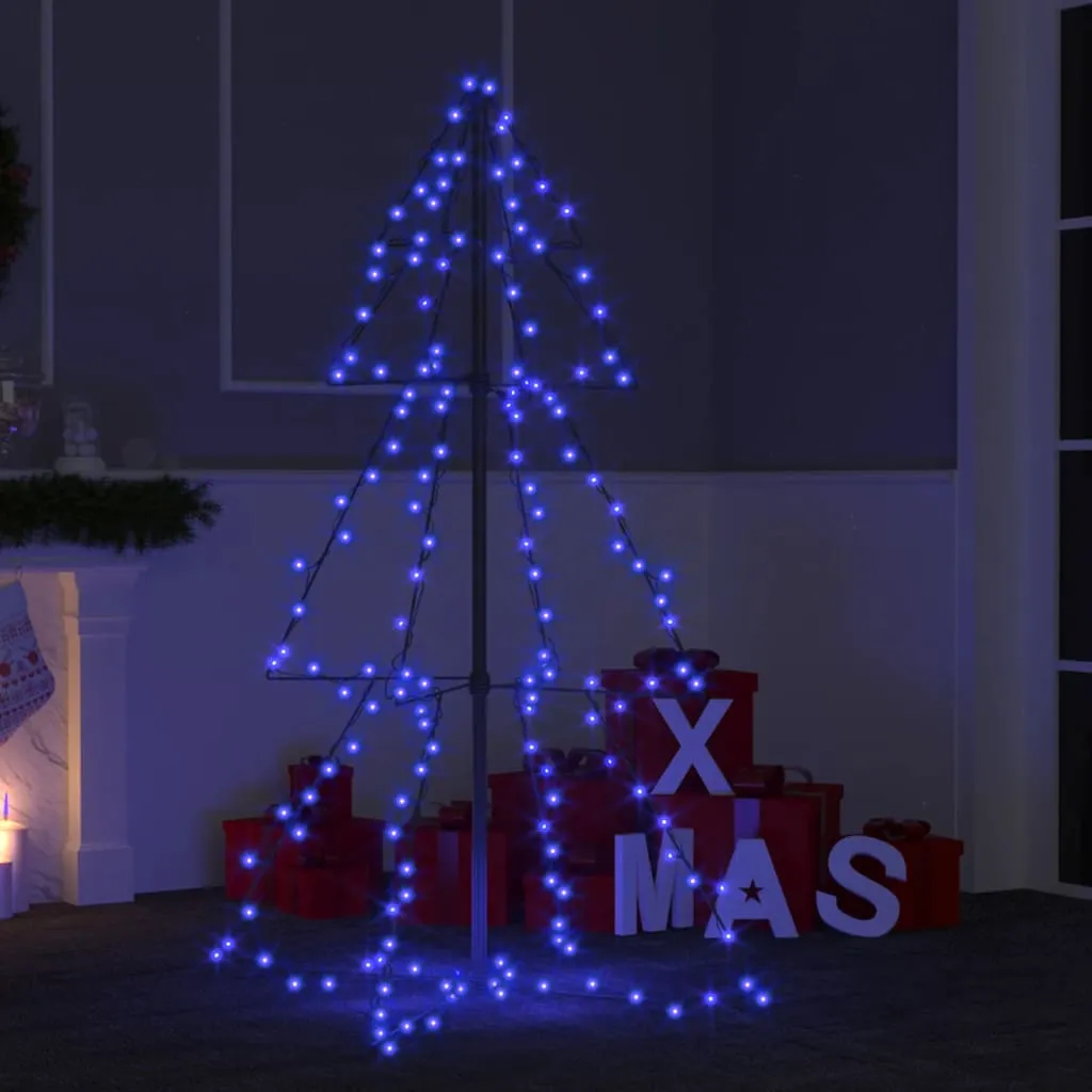 vidaXL Albero di Natale a Cono 160 LED per Interni Esterni 78x120 cm