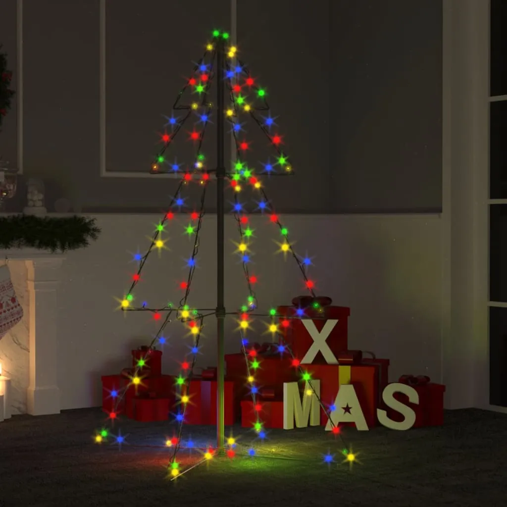 vidaXL Albero di Natale a Cono 160 LED per Interni Esterni 78x120 cm