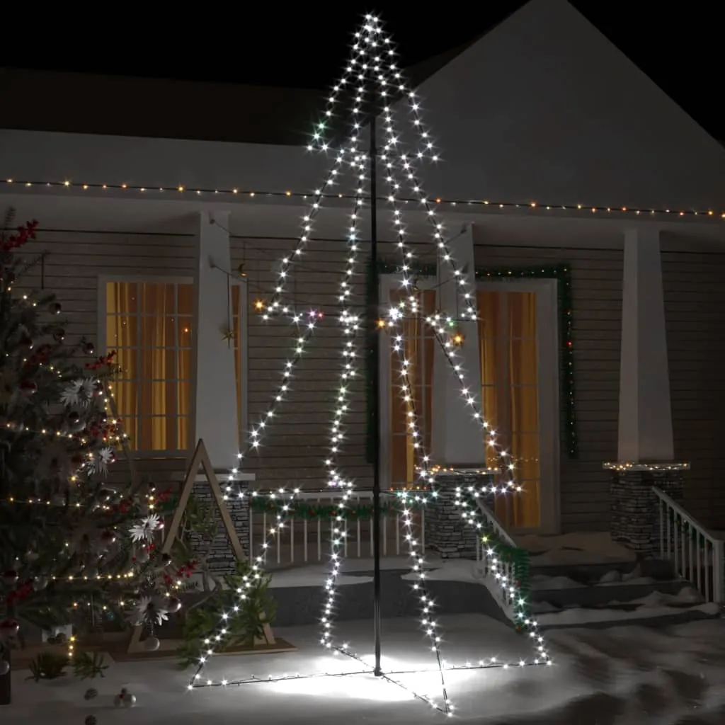 vidaXL Albero di Natale a Cono 360 LED per Interni Esterni 143x250 cm