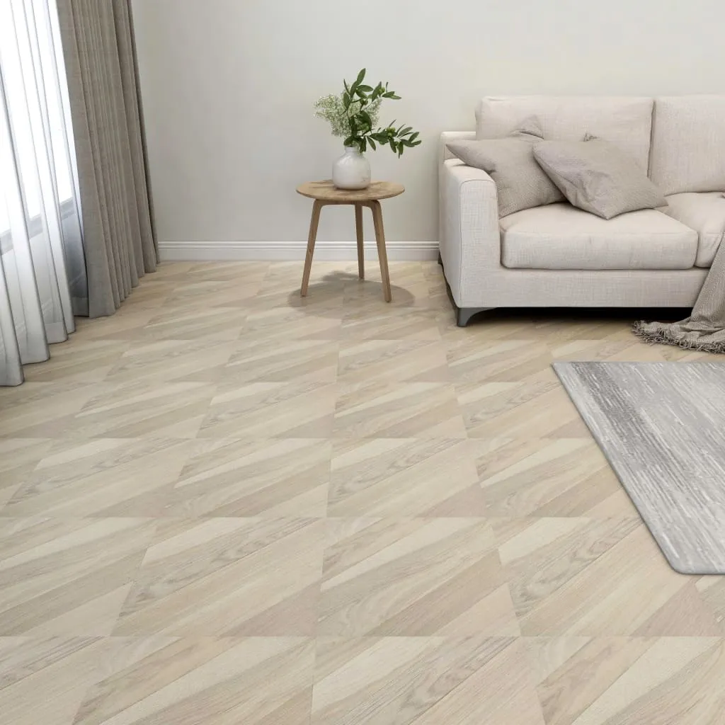 vidaXL Listoni Pavimenti Adesivi 20 pz in PVC 1,86 m² Beige a Strisce