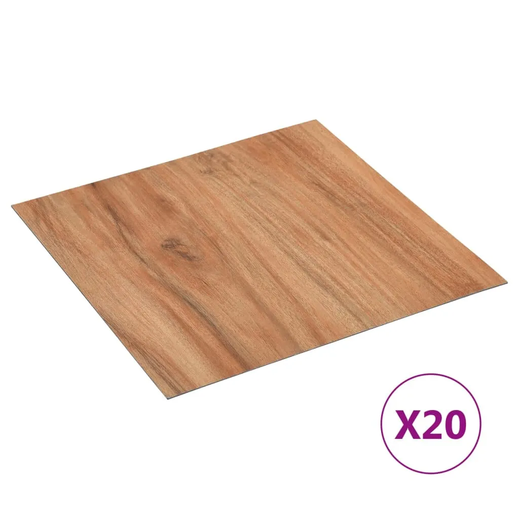 vidaXL Listoni Pavimenti Adesivi 20 pz 1,86 m² Naturale in PVC