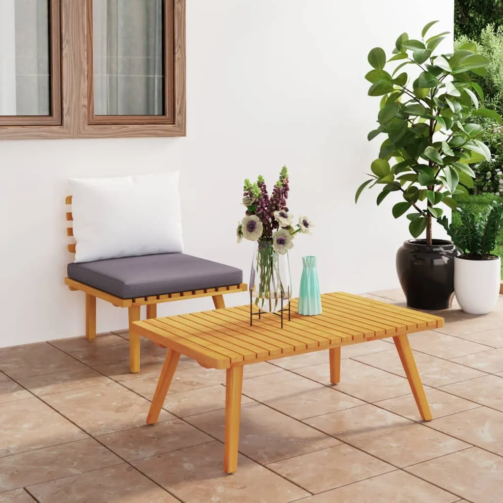 vidaXL Set Divani da Giardino 2 pz con Cuscini in Massello di Acacia