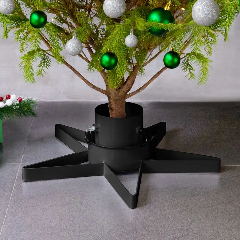 vidaXL Base per Albero di Natale Nera 47x47x13,5 cm