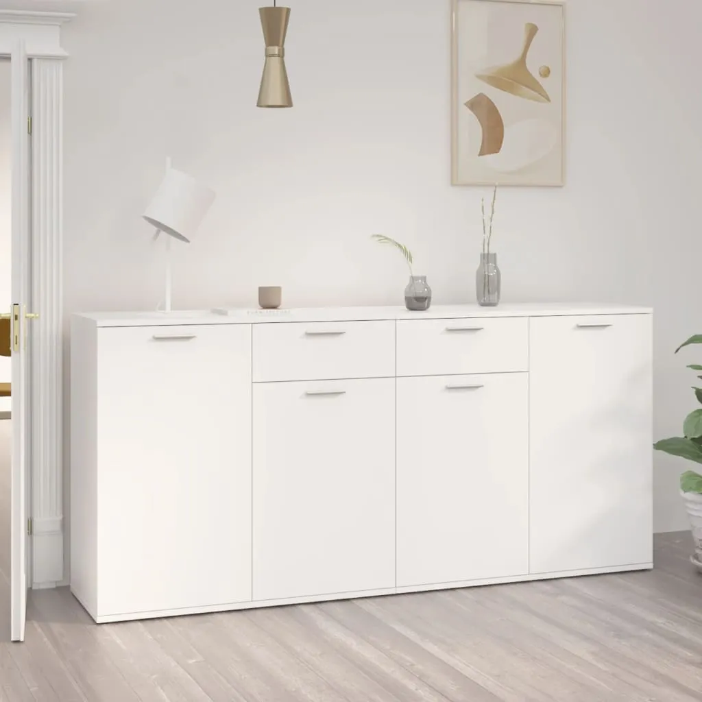 vidaXL Credenza Bianca 160x36x75 cm in Truciolato