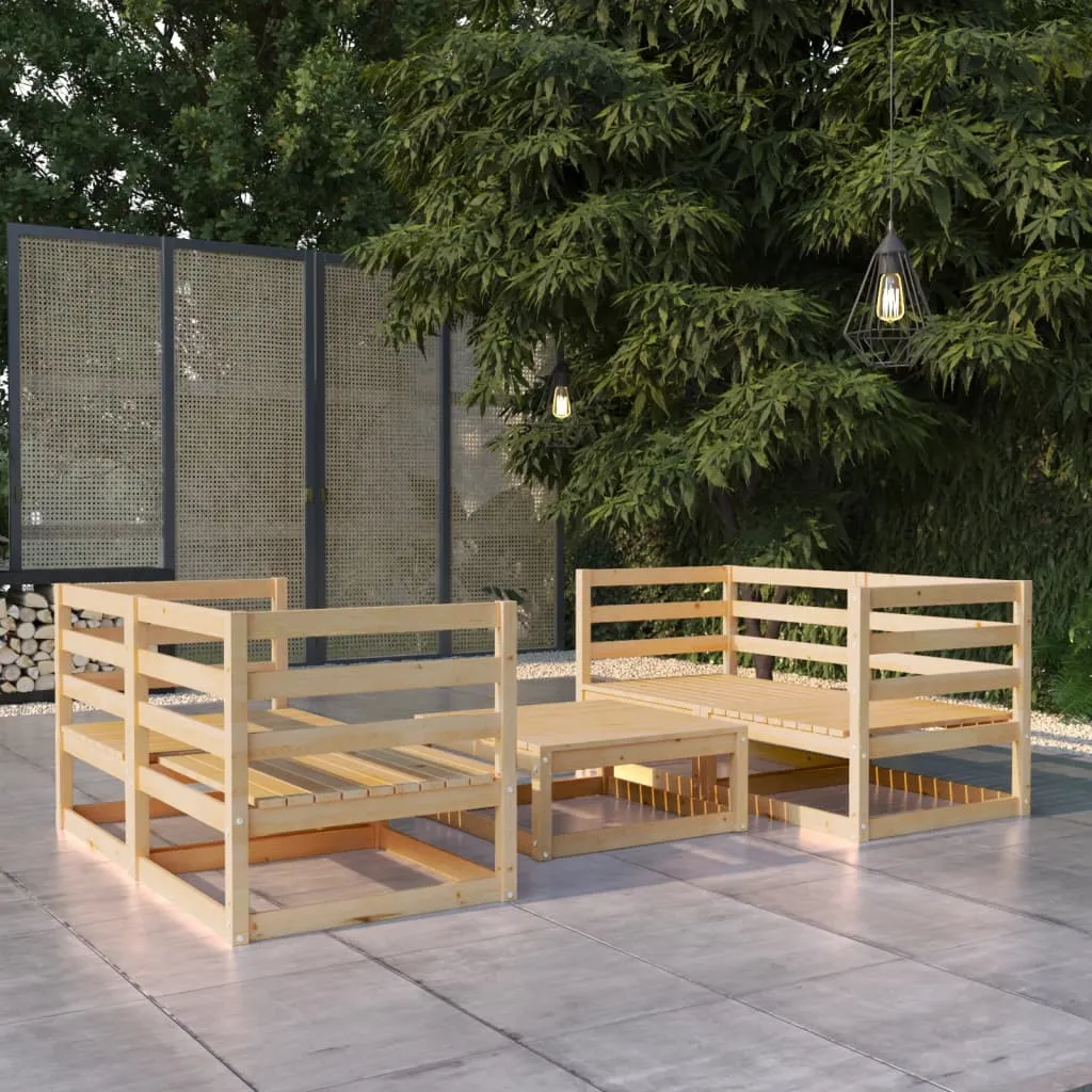 vidaXL Set Divani da Giardino 5 pz in Legno Massello di Pino