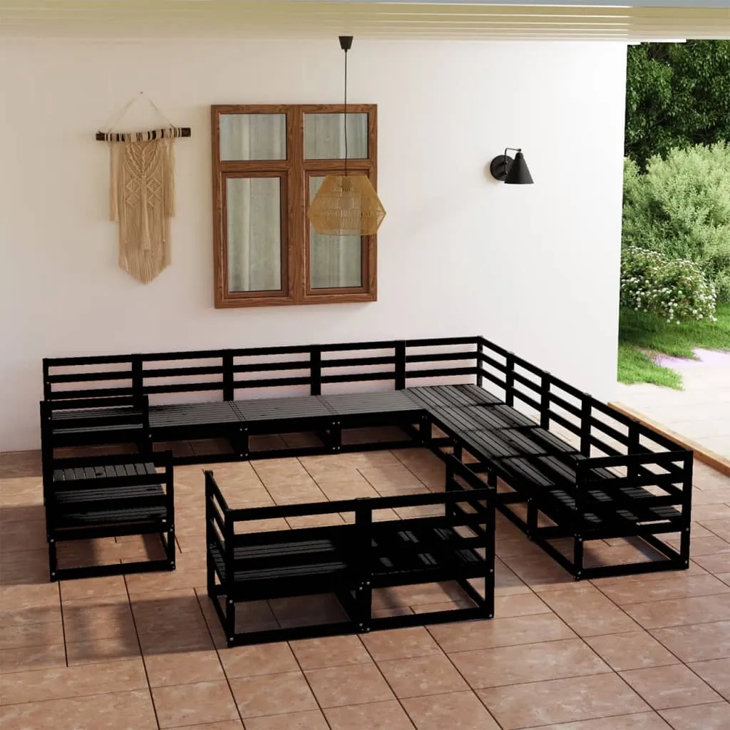 vidaXL Set Divani da Giardino 13 pz in Legno Massello di Pino