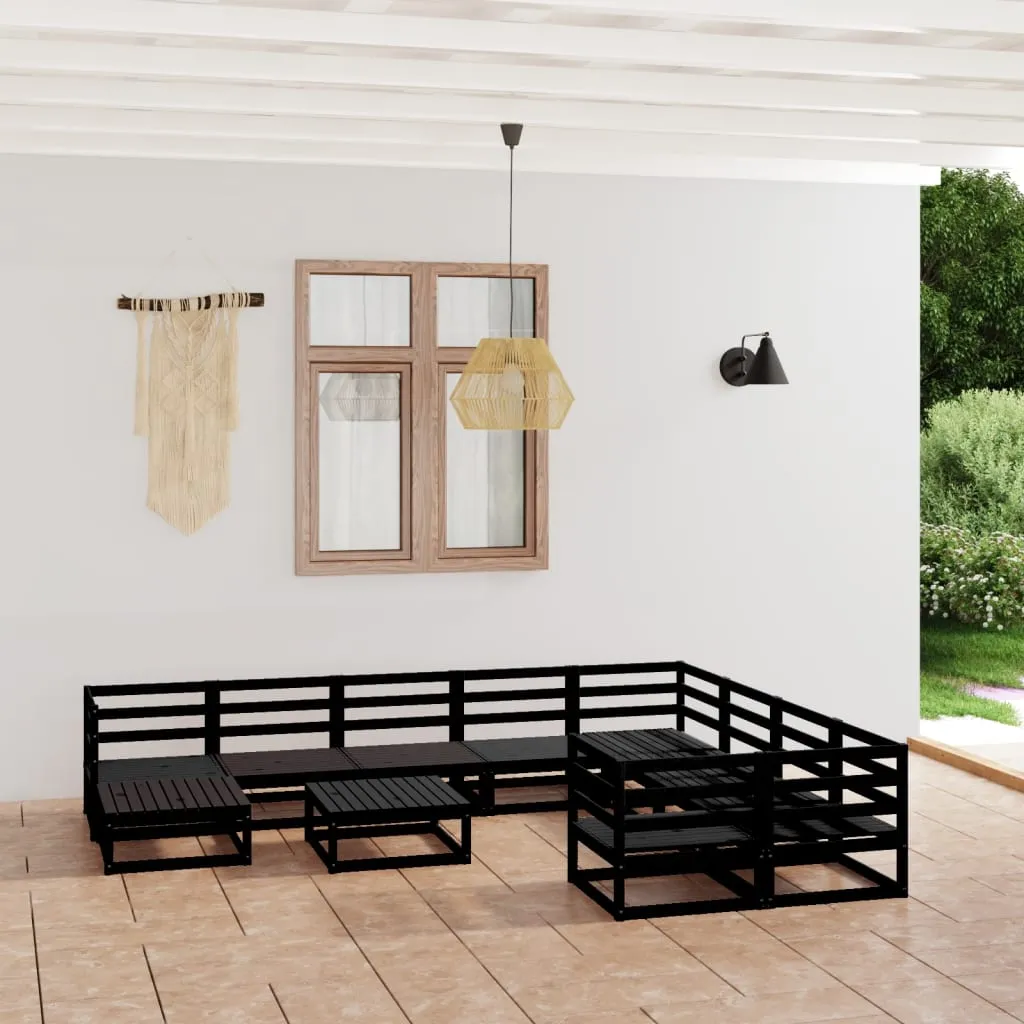 vidaXL Set Divani da Giardino 11 pz in Legno Massello di Pino