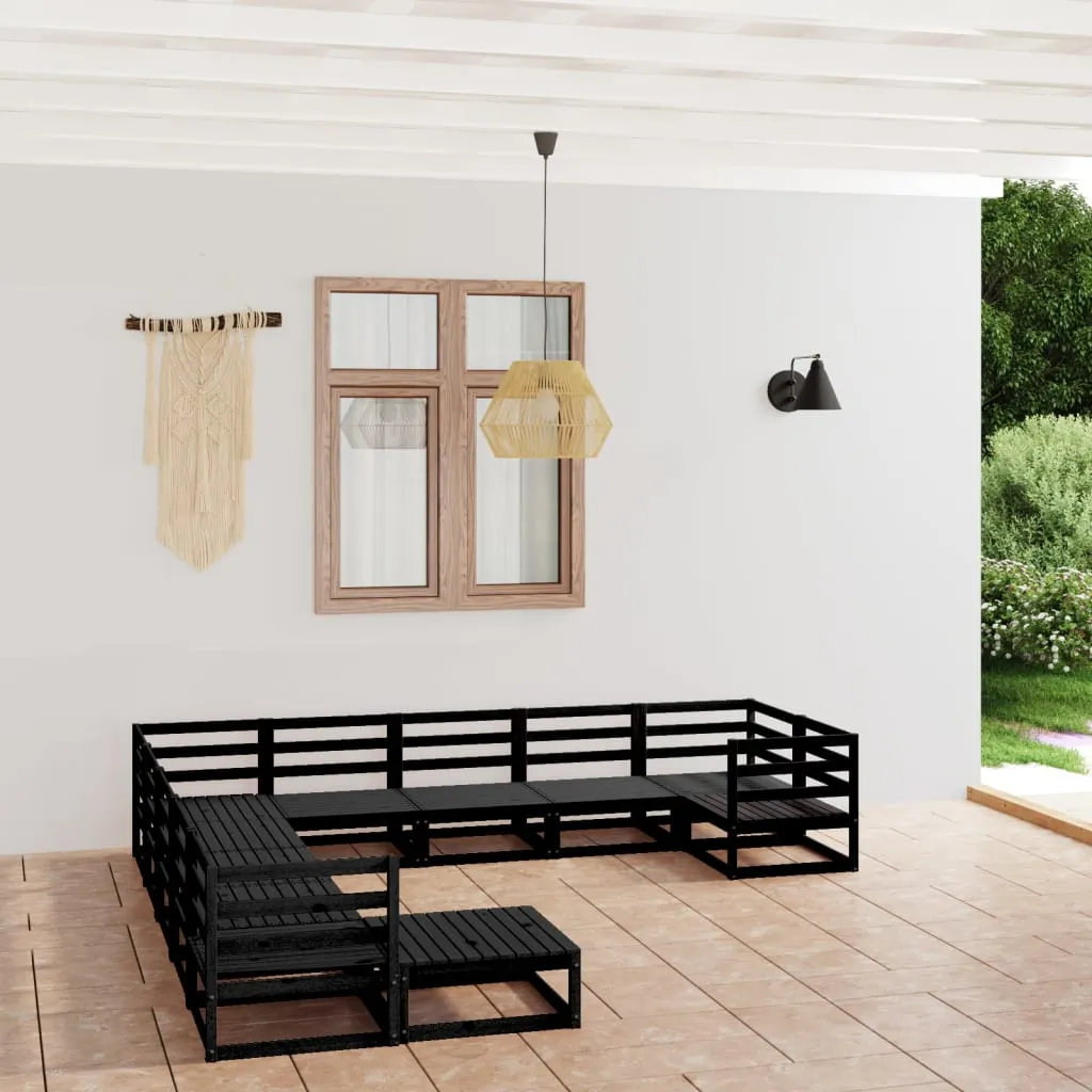 vidaXL Set Divani da Giardino 11 pz in Legno Massello di Pino