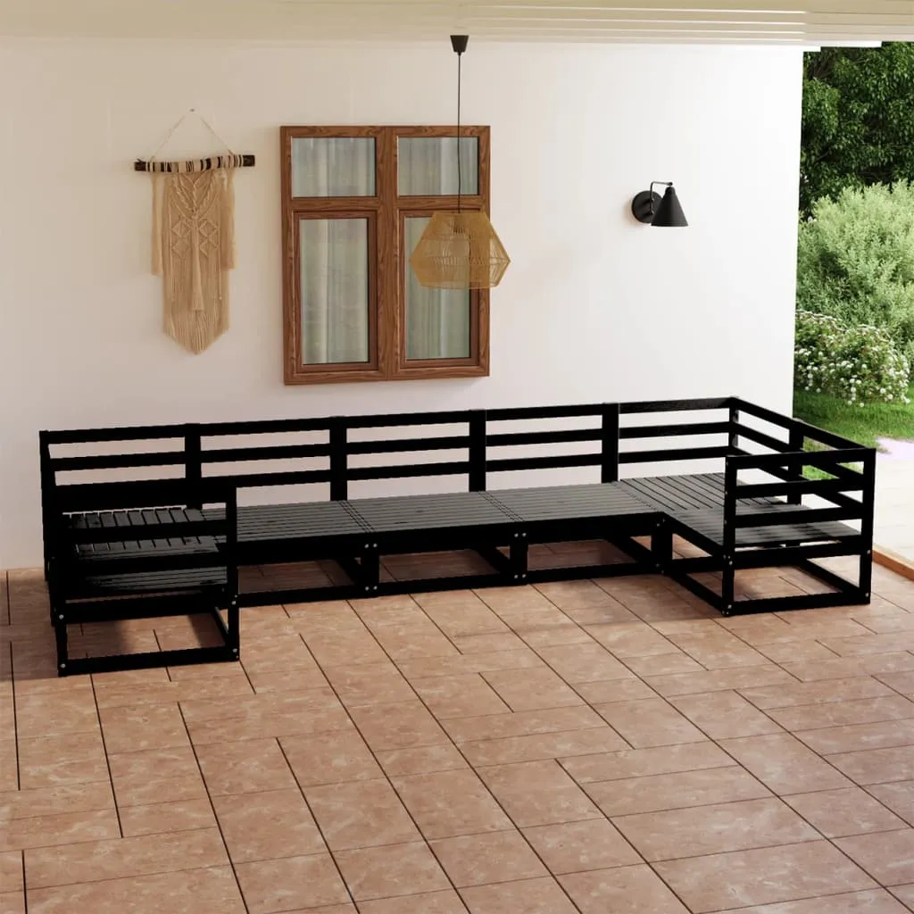 vidaXL Set Salotto da Giardino 7 pz in Legno Massello di Pino