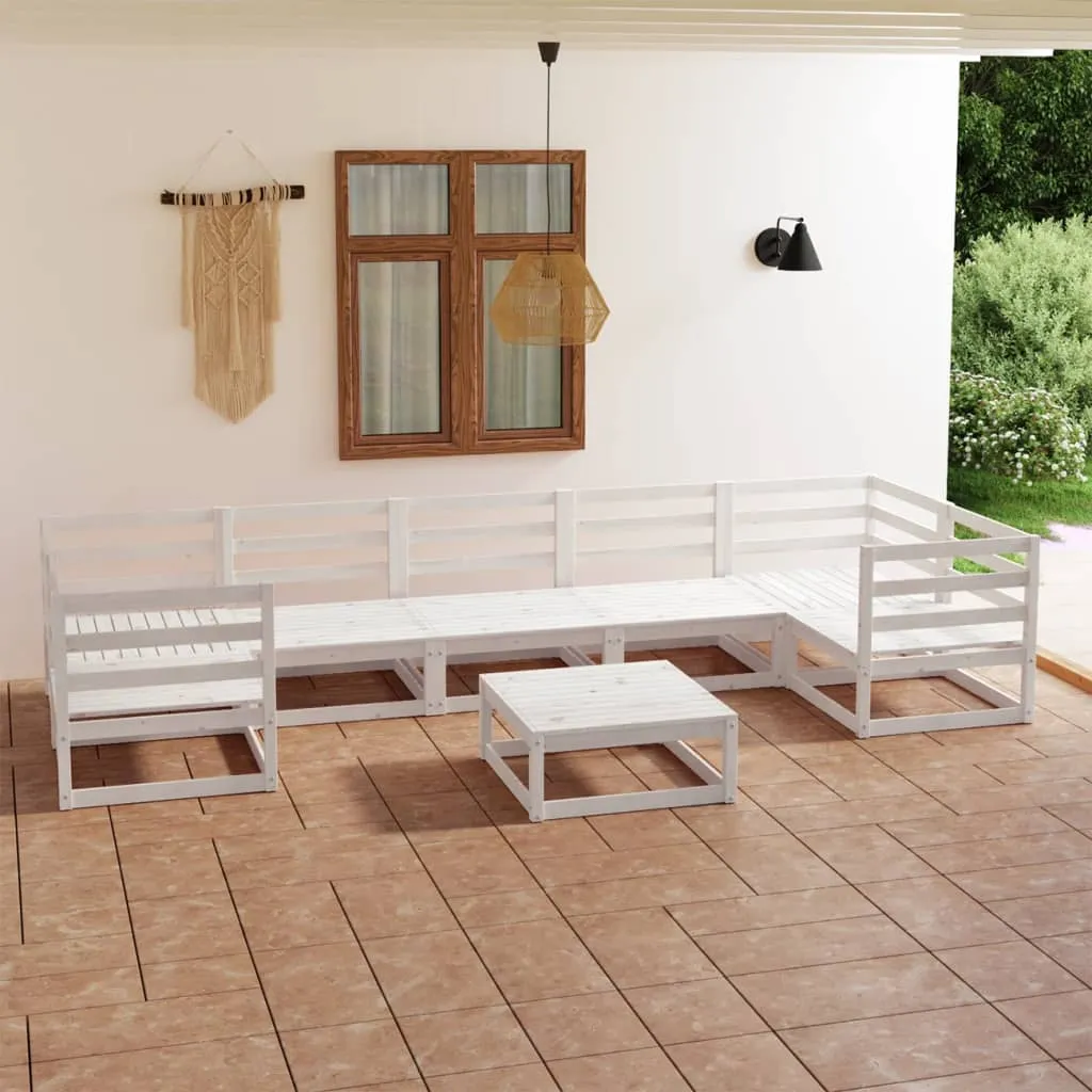 vidaXL Set Salotto da Giardino 8 pz in Legno Massello di Pino