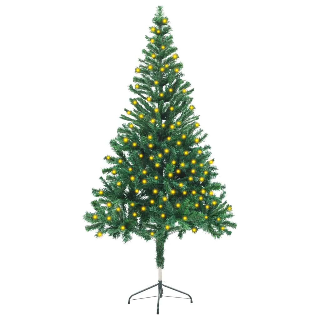 vidaXL Albero di Natale Preiluminato con Supporto 150 cm 380 Rami