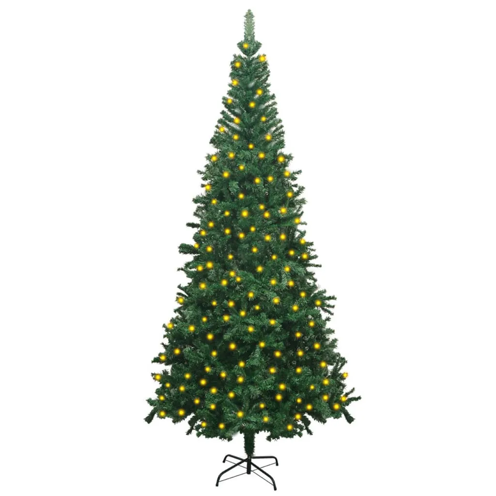 vidaXL Albero di Natale Artificiale Preiluminato 240 cm Verde