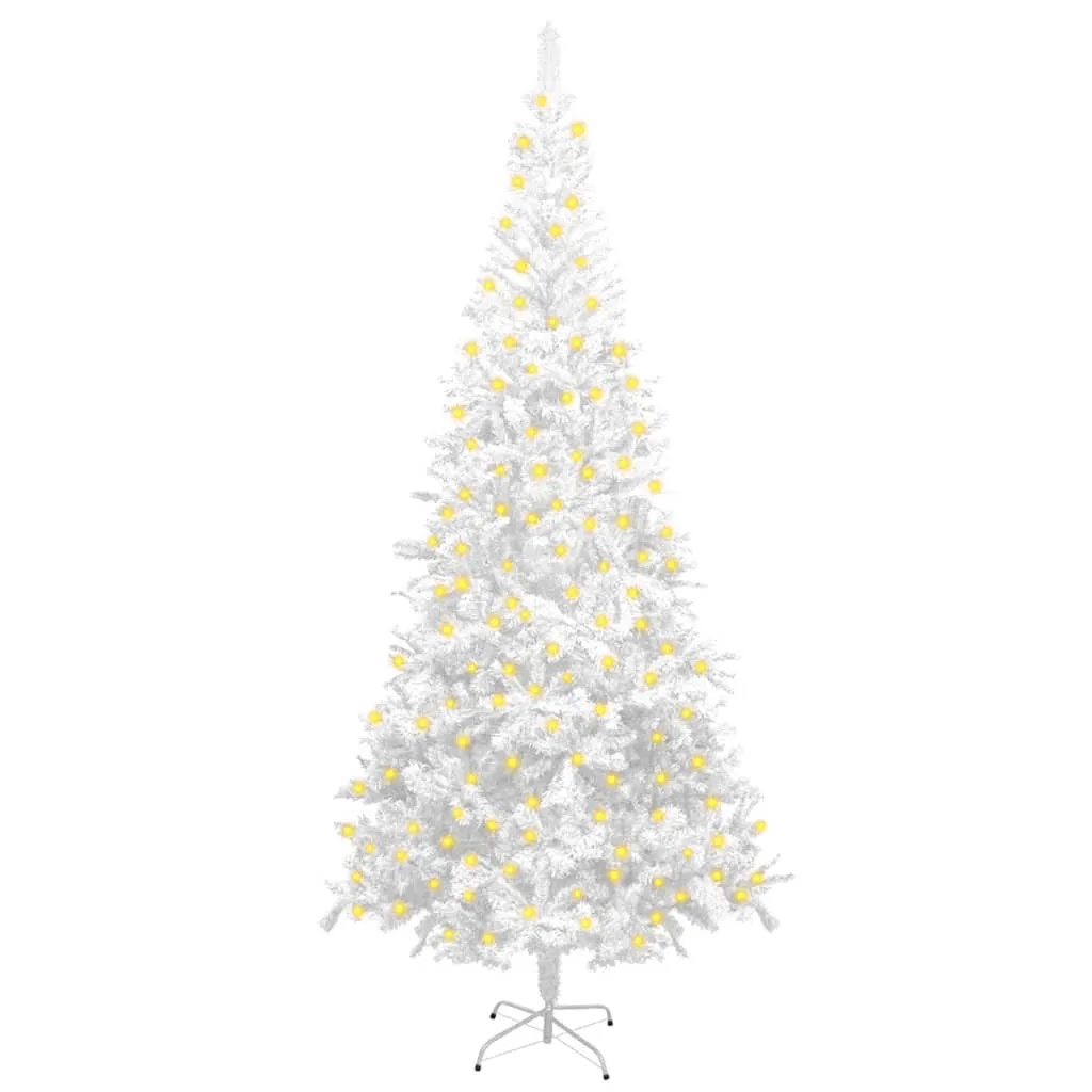 vidaXL Albero di Natale Artificiale Preiluminato 240 cm Bianco