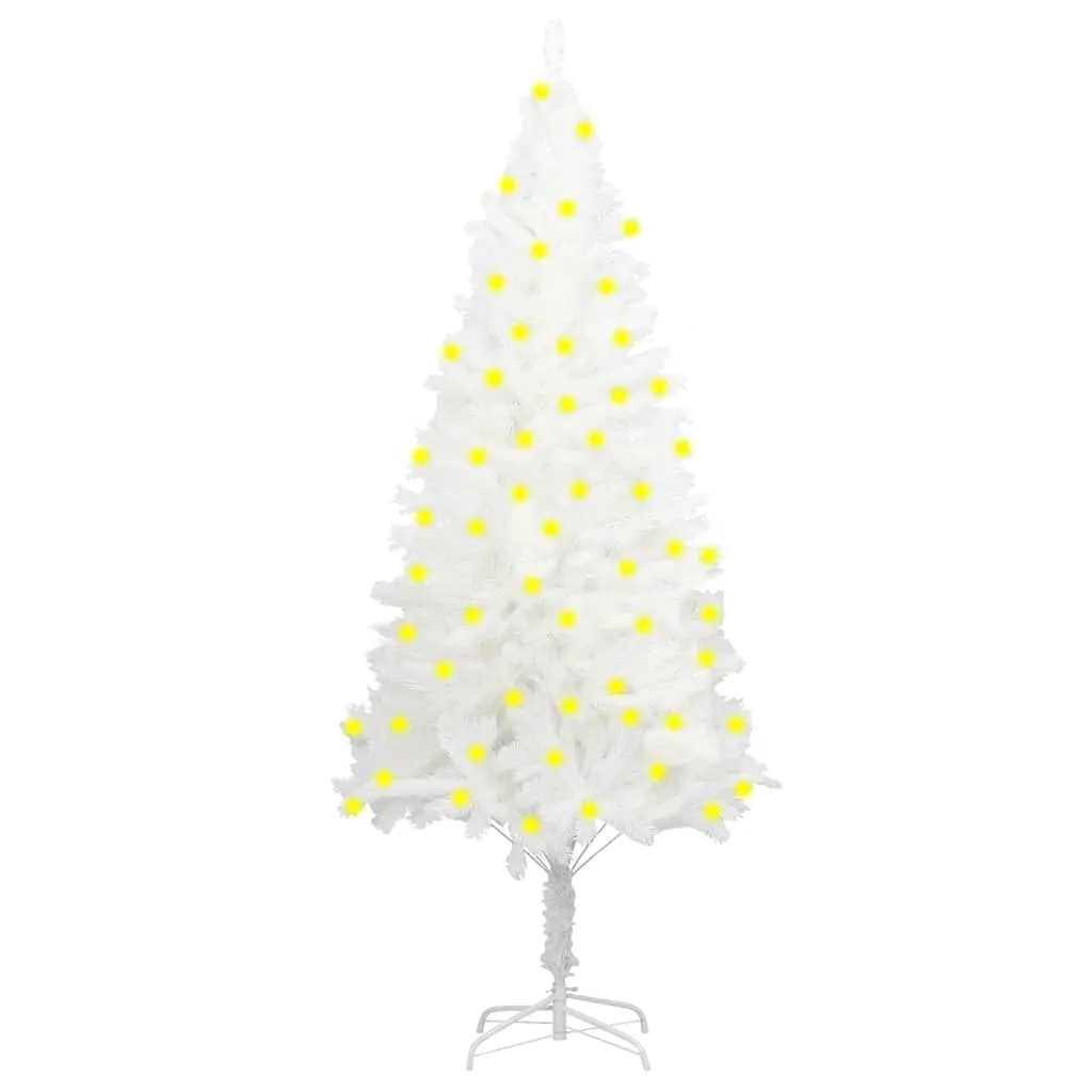 vidaXL Albero Natale Artificiale Preilluminato Bianco 150 cm