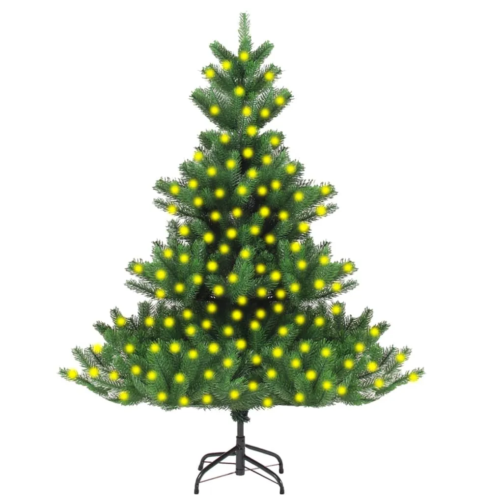 vidaXL Albero di Natale Artificiale Nordmann Preilluminato Verde 210cm