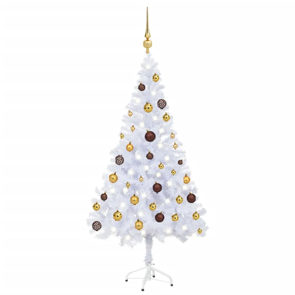 vidaXL Albero di Natale Preilluminato con Palline 120 cm 230 Rami